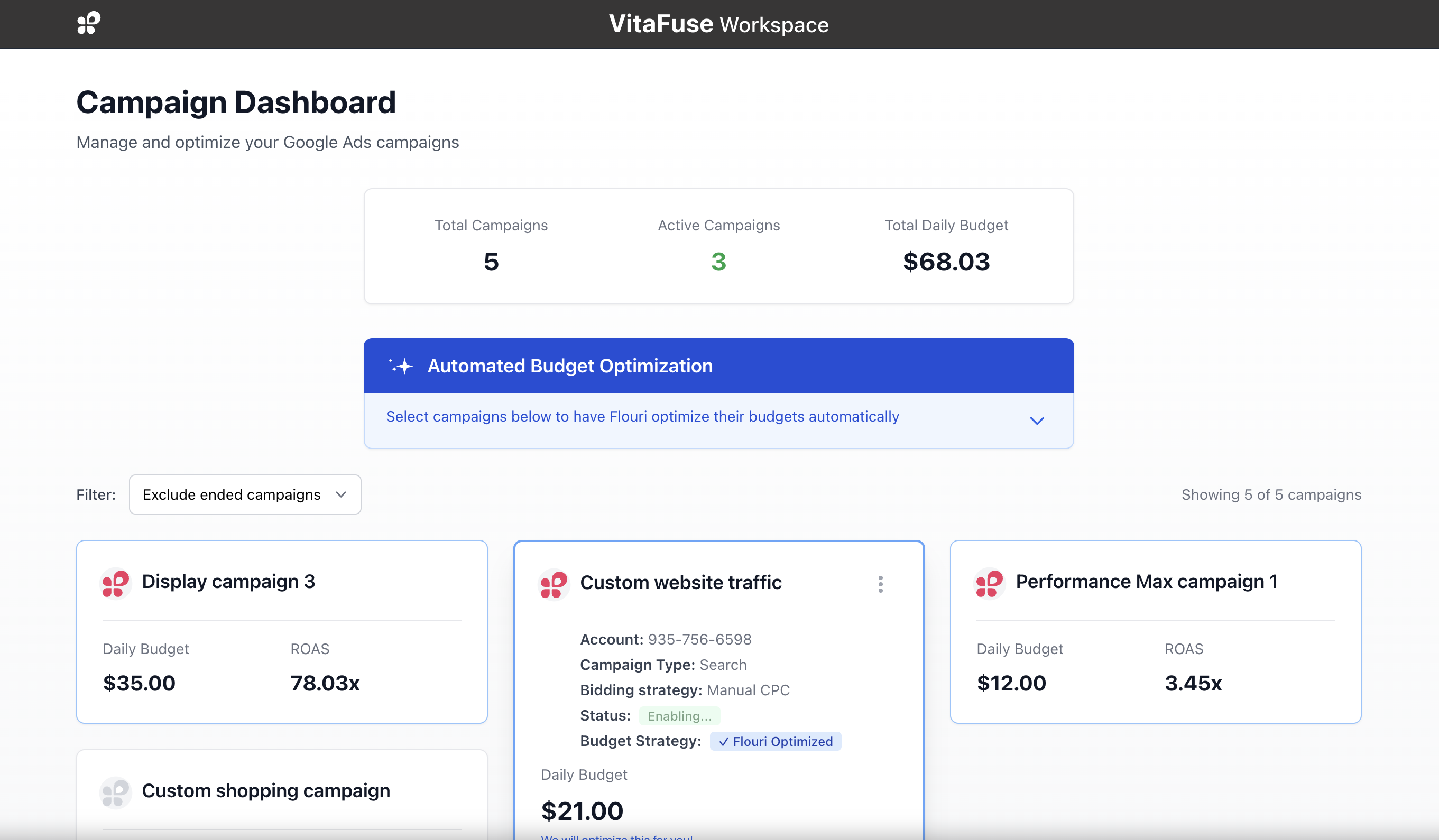 VitaFuse Dashboard